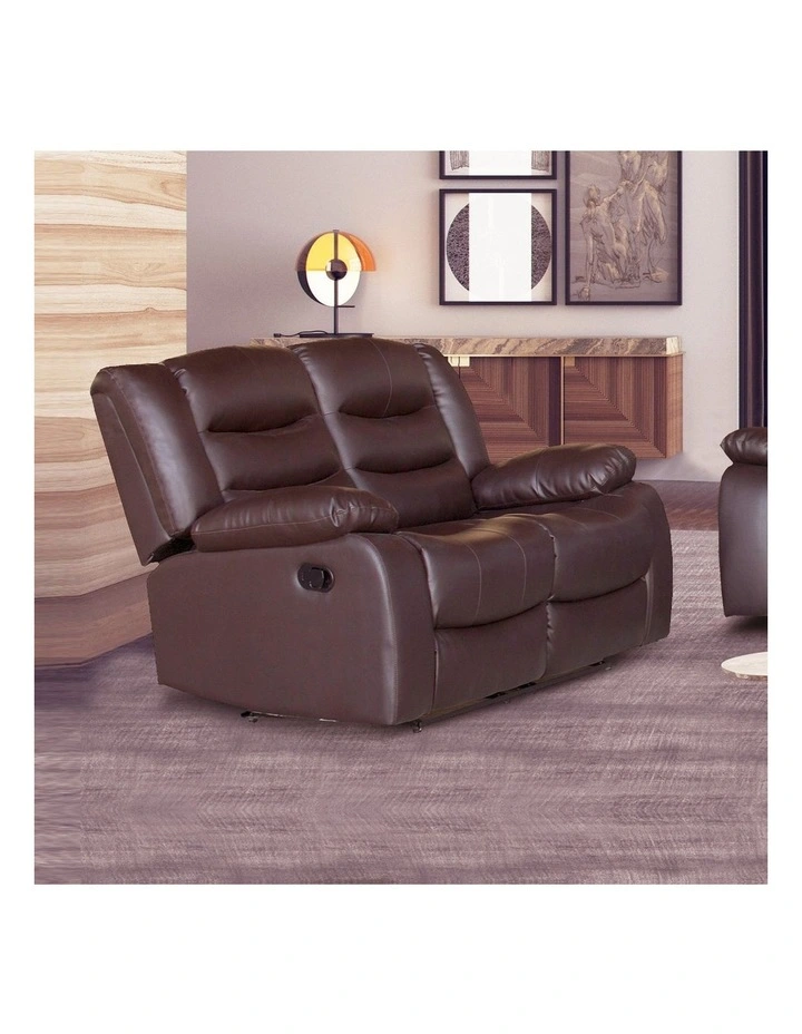 Faux Leather 3R+2R Recliner Set  Brown image 4