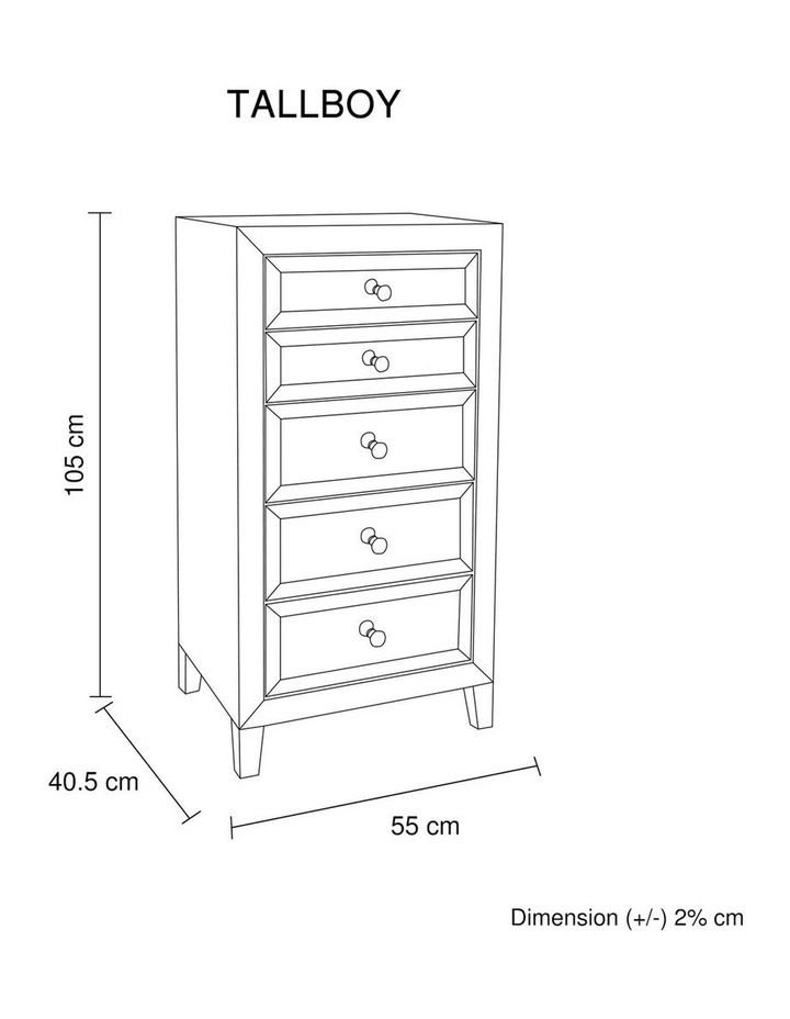Tallboy Mdf Base in Silver image 6