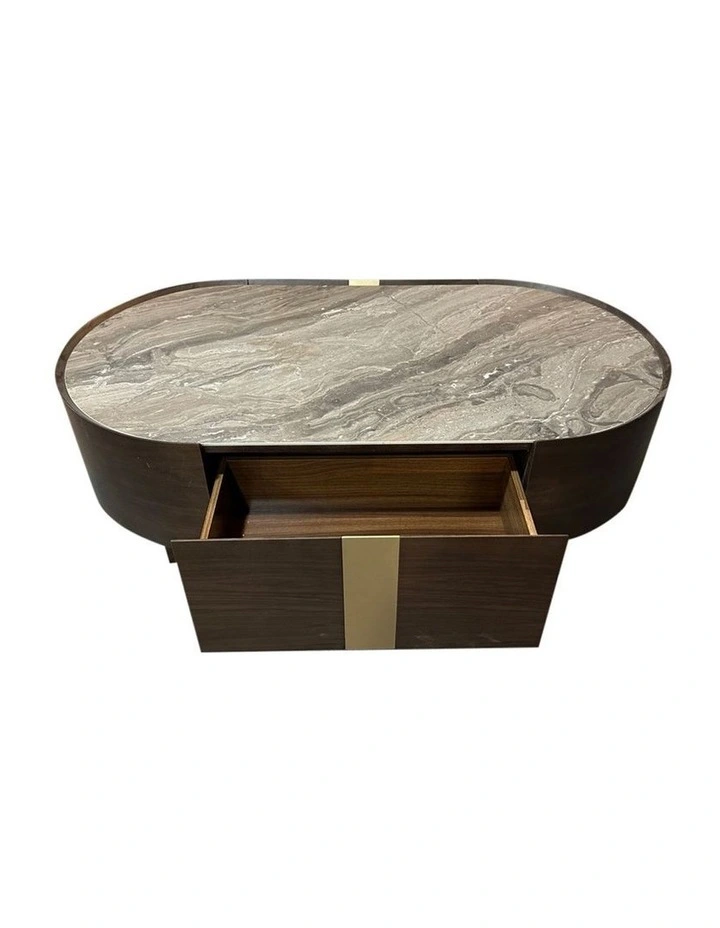 Mdf Board Melamine Coffee Table in Dark Walnut image 3