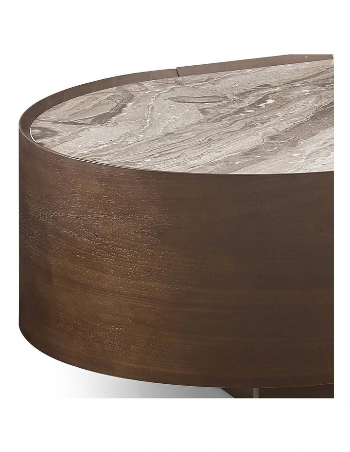 Mdf Board Melamine Coffee Table in Dark Walnut image 4