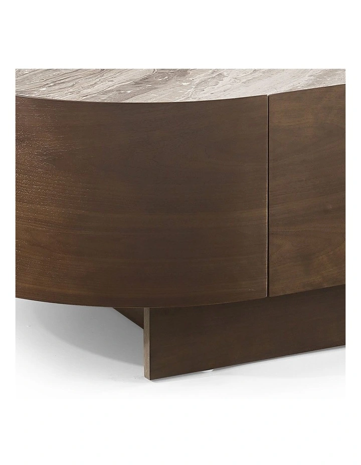 Mdf Board Melamine Coffee Table in Dark Walnut image 6