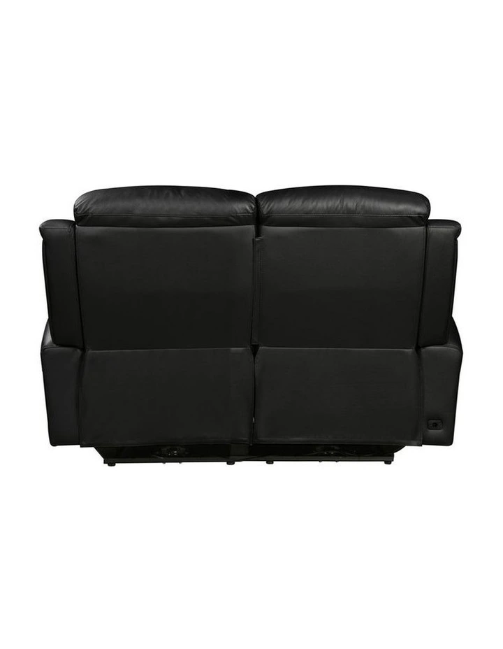 2R Genuine Leather Power Recliner in Black image 3