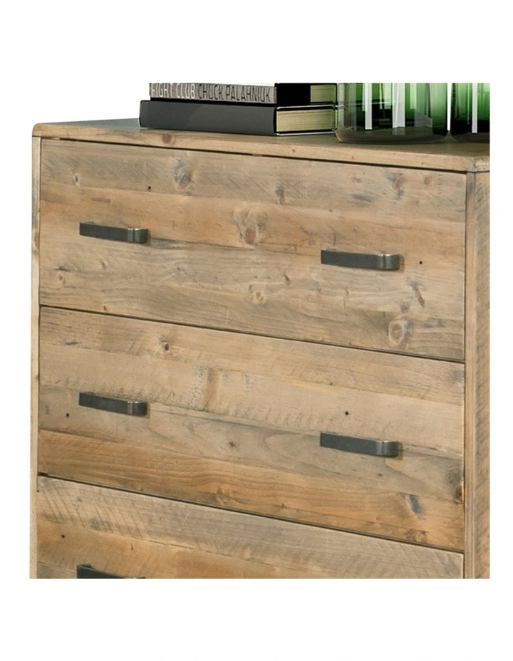 Solid Wooden Tallboy in Light Brown image 4
