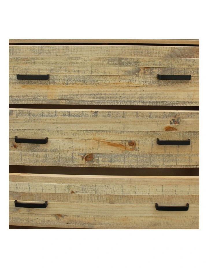 Solid Wooden Tallboy in Light Brown image 5