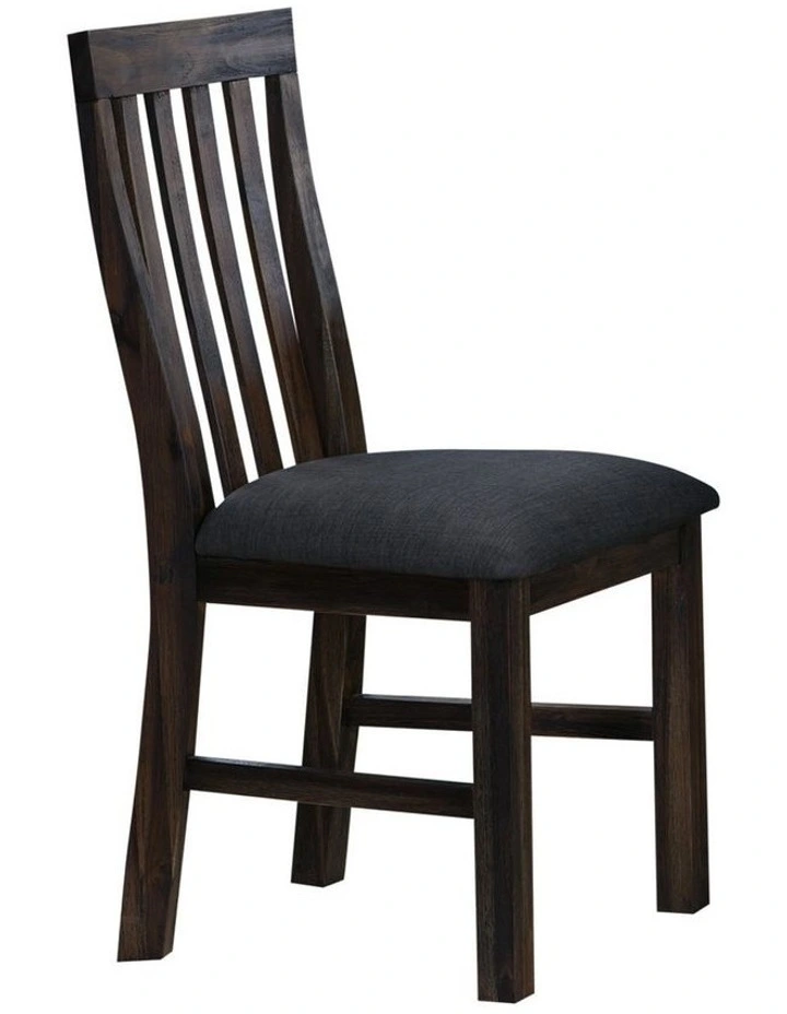 Solid Dining Set of 7 Pieces 180cm in Chocolate image 6