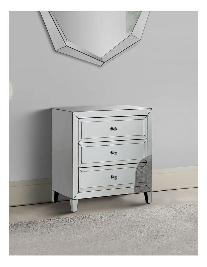 MDF Dresser in Silver Mirror image 2