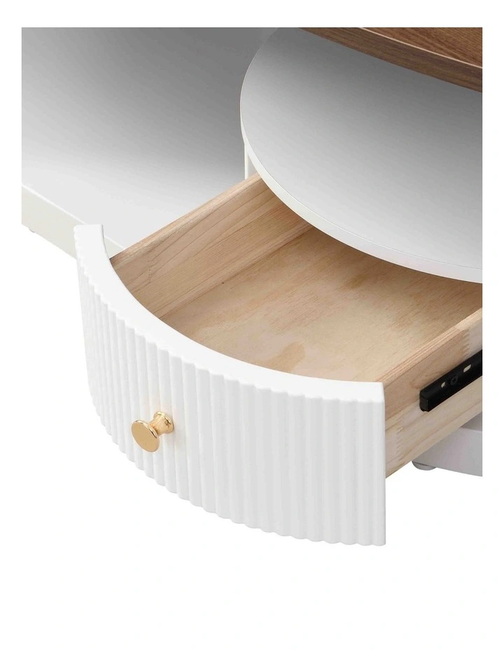 Modern Oval Coffee Table Set of 2 in White image 6