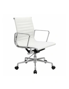 DAKIN Low Back Office Chair - White & Chrome
