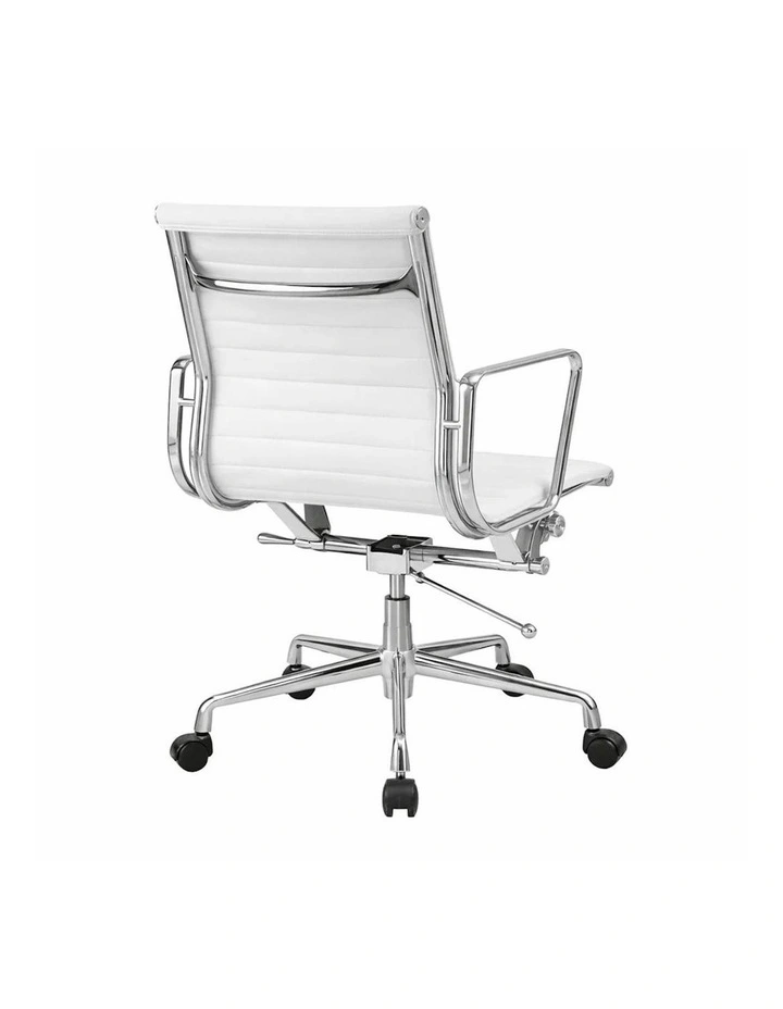 DAKIN Low Back Office Chair - White & Chrome image 4