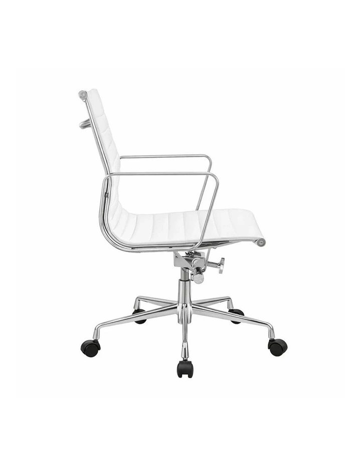 DAKIN Low Back Office Chair - White & Chrome image 5