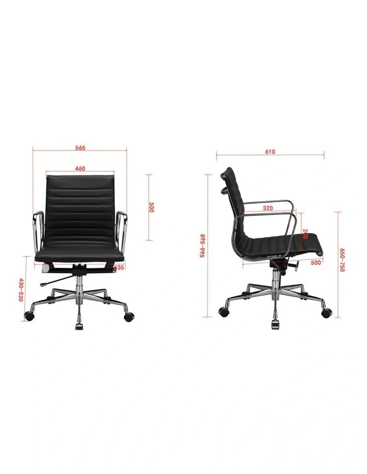 DAKIN Low Back Office Chair - White & Chrome image 6