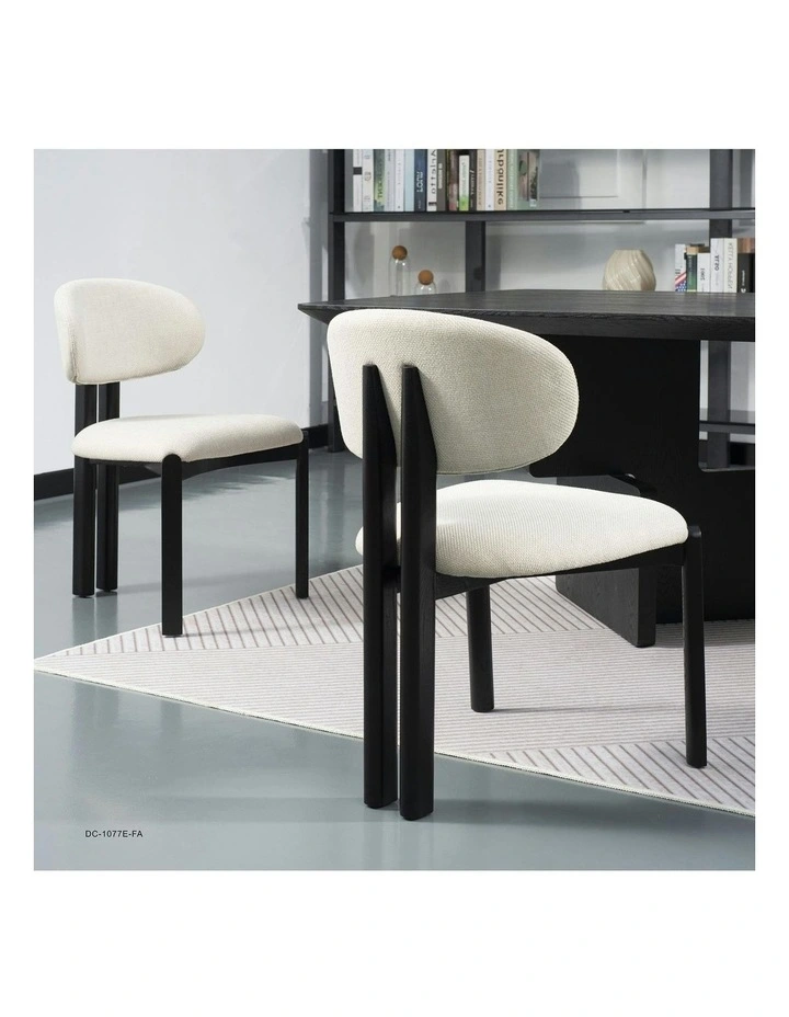 BERLY Dining Chair - Black & Natural image 2