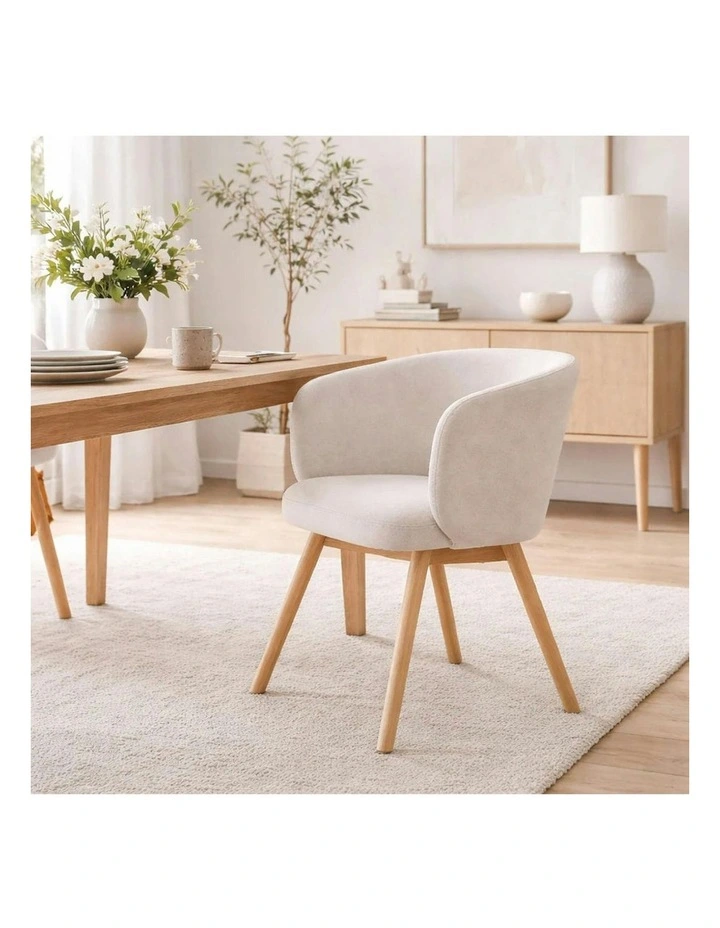 GAIA Dining Chair - Oak & Light Grey image 2