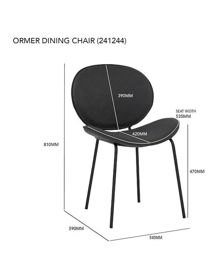 ORMER Dining Chair - Black Velvet image 7