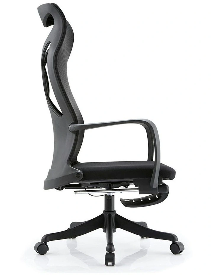 Murry High Back Office Chair with Retractable Footrest - Black image 5