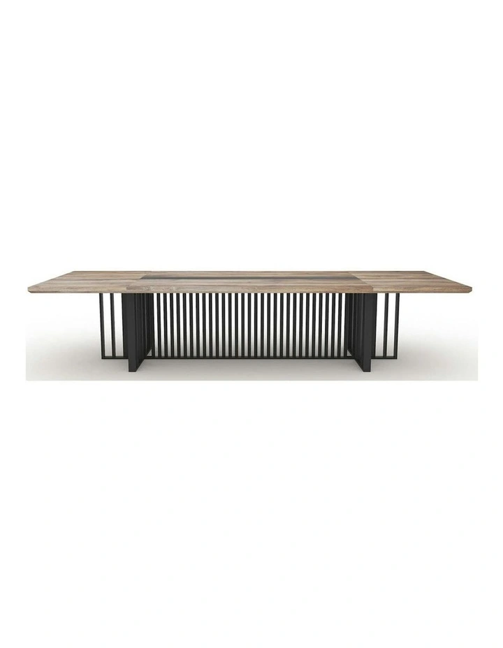 VIDAL Boardroom Table 3.0m x 1.2m - Warm Oak & Black image 3