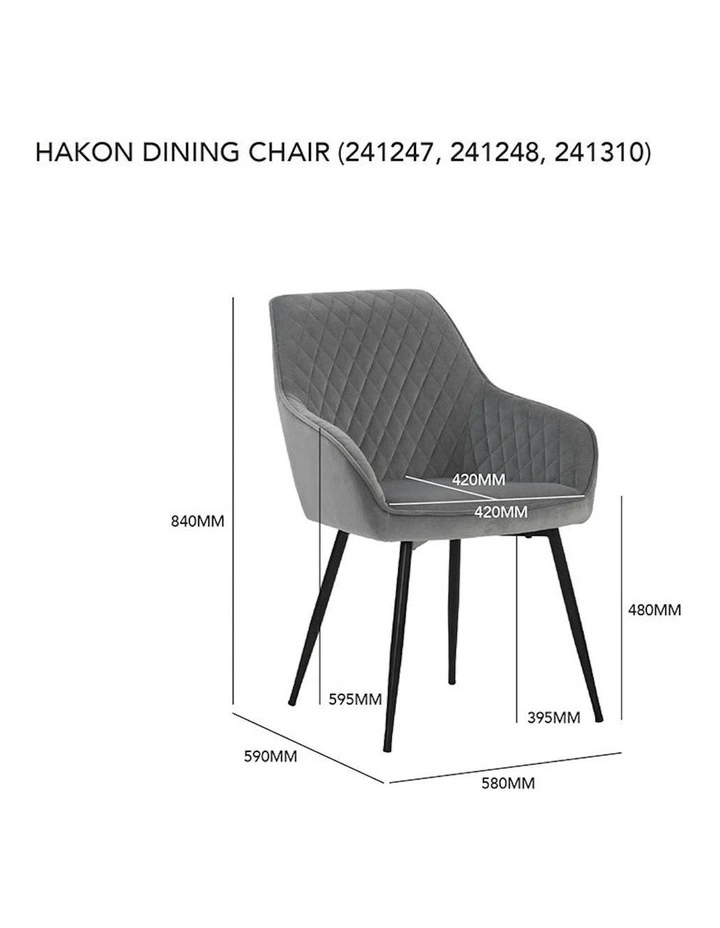 HAKON Dining Chair - Brown & Black image 7