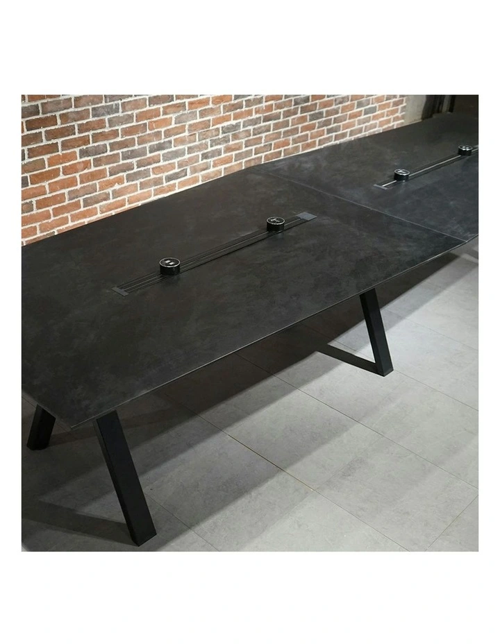 DOLAN Boardroom Meeting Table 3.6M - Black Concrete image 4