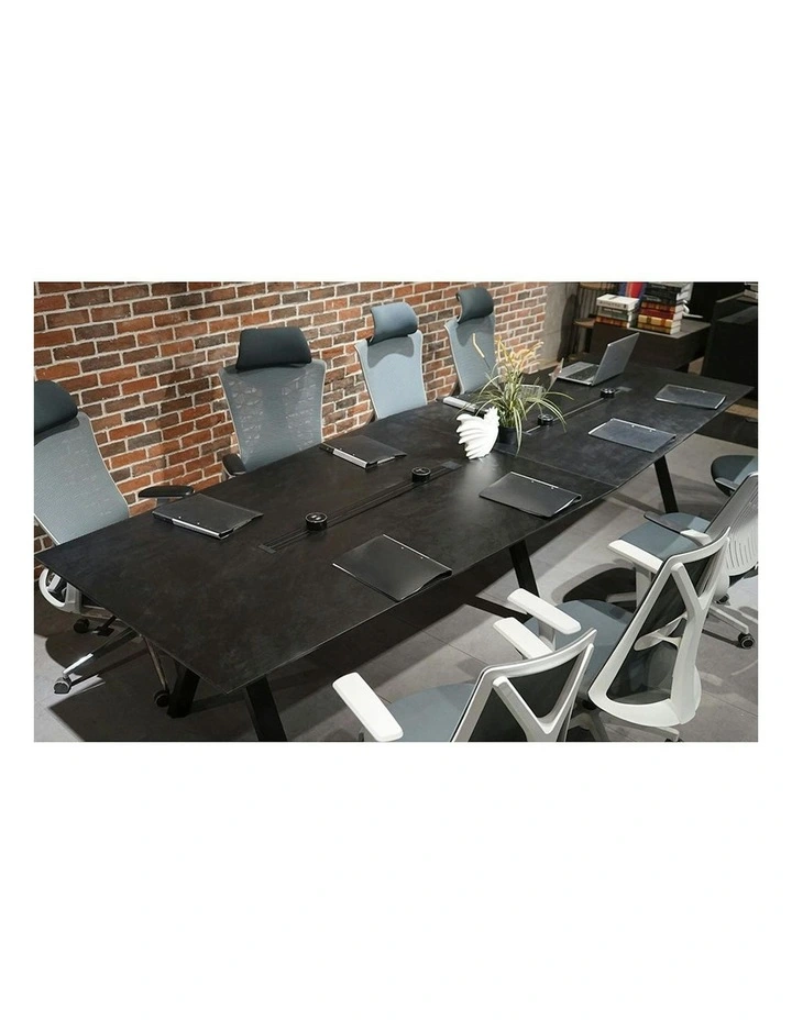 DOLAN Boardroom Meeting Table 3.6M - Black Concrete image 7