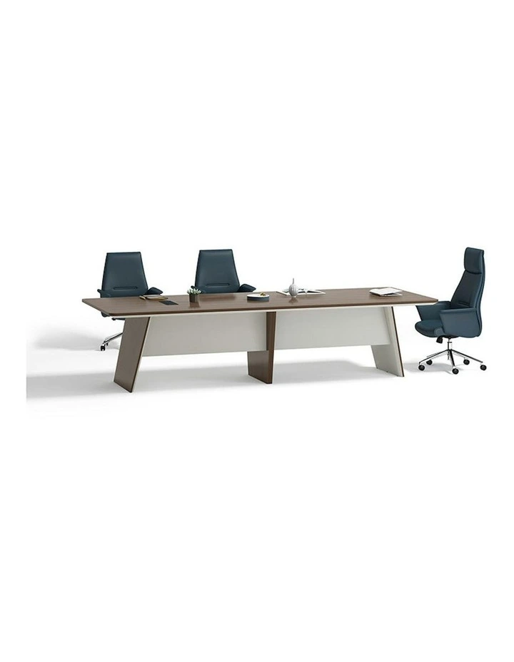 ANDERS Boardroom Table 320cm - Hazelnut & Beige image 1