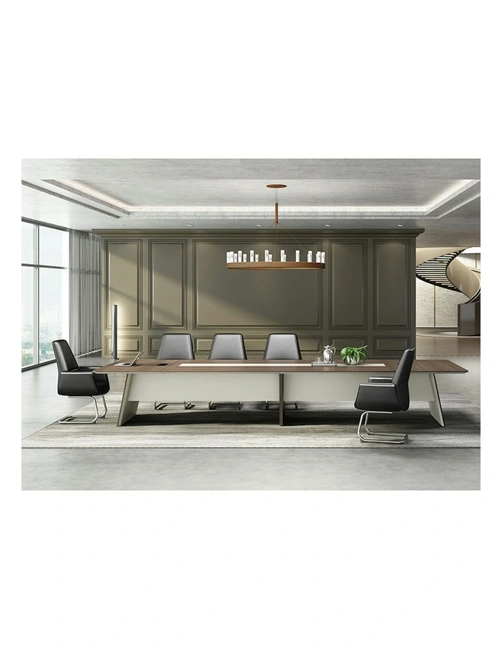 ANDERS Boardroom Table 320cm - Hazelnut & Beige image 3