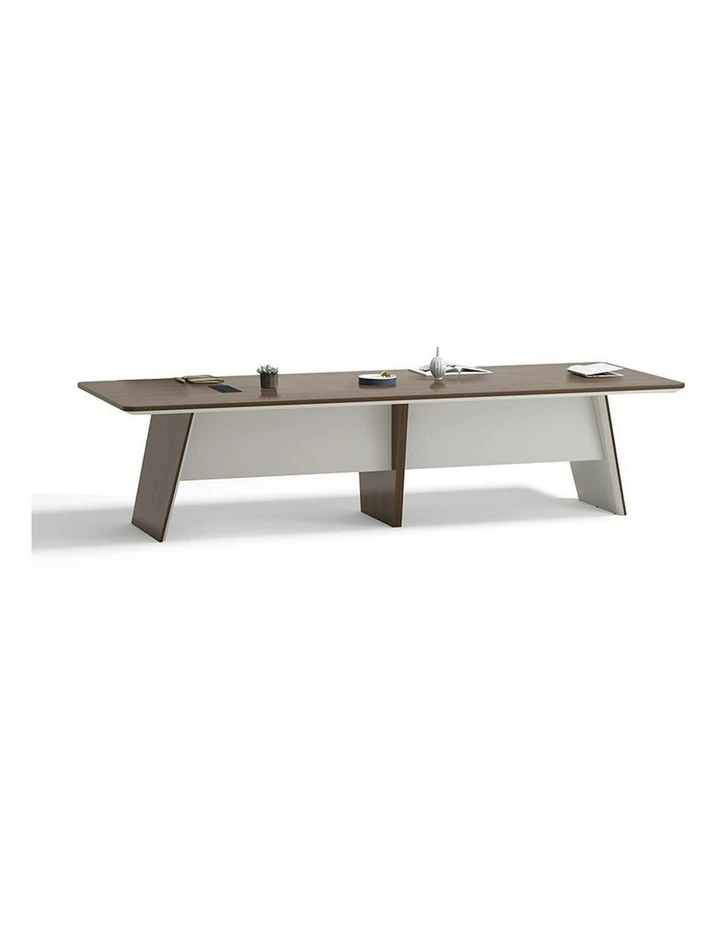 ANDERS Boardroom Table 320cm - Hazelnut & Beige image 5