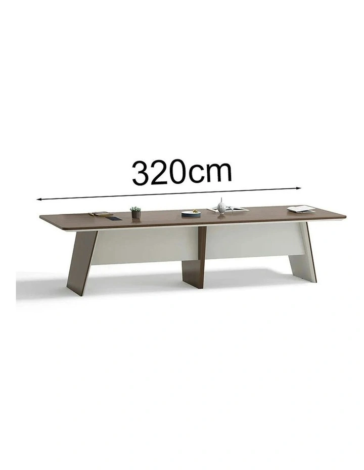 ANDERS Boardroom Table 320cm - Hazelnut & Beige image 7