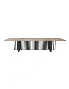 VIDAL Boardroom Table 2.4m x 1.2m - Warm Oak & Black