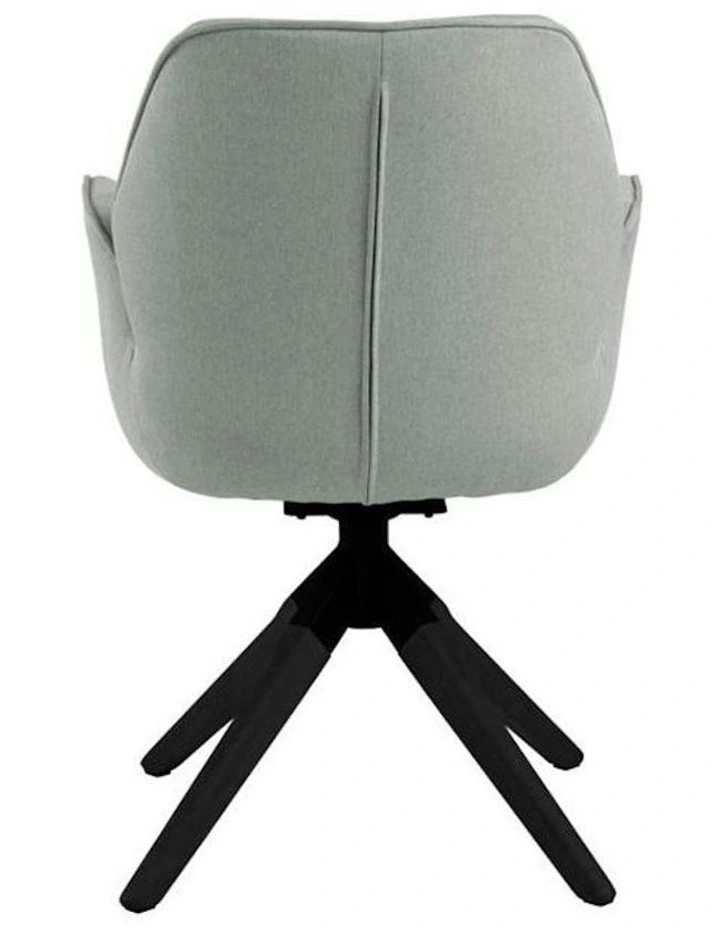 Arden Swivel Dining Chair - Grey & Black image 3