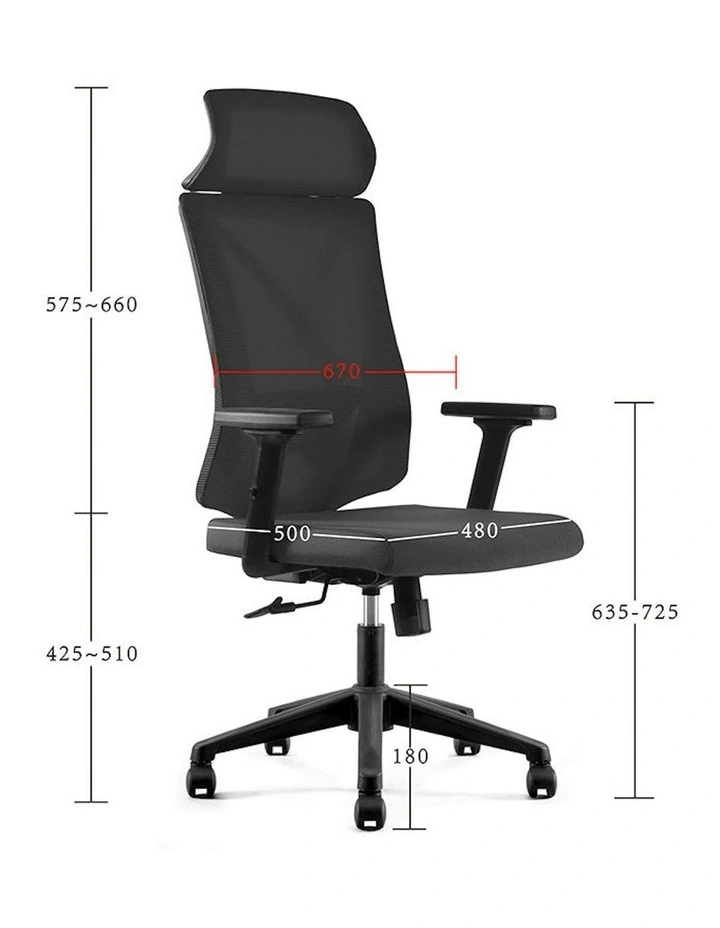FRODE Executive Office Chair with Headrest - Black image 3