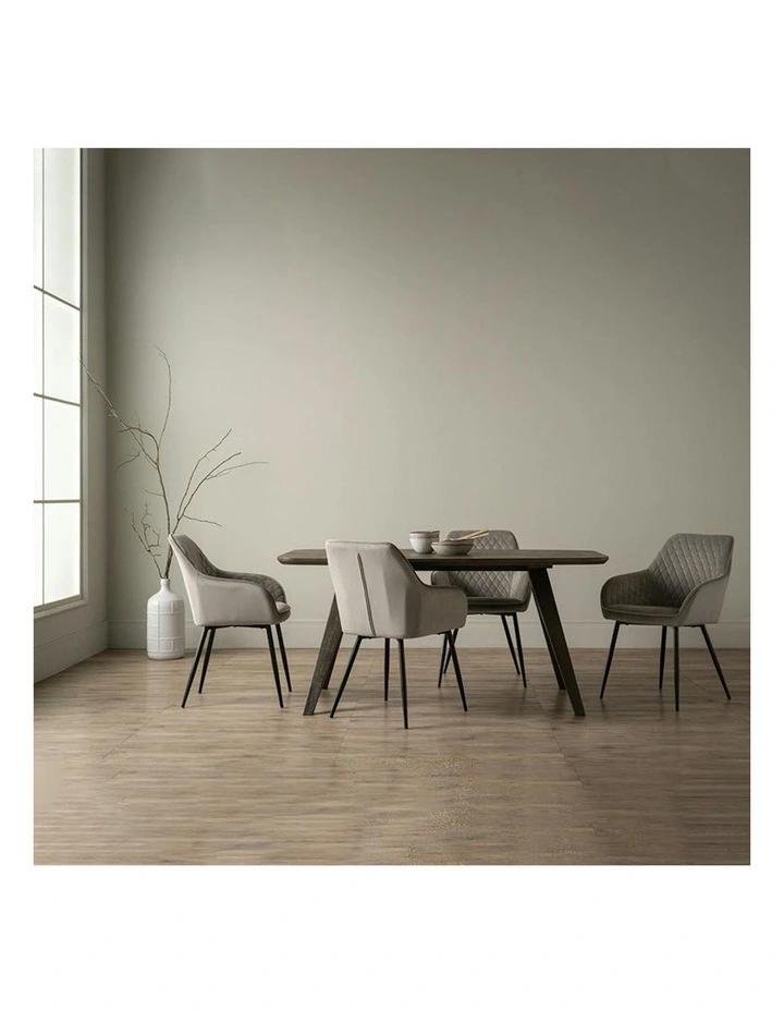 HAKON Dining Chair - Grey & Black image 2