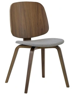 AVARIE Dining Chair -  Grey & Walnut