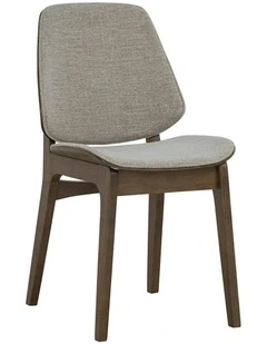 ERZA Dining Chair - Walnut & Grey