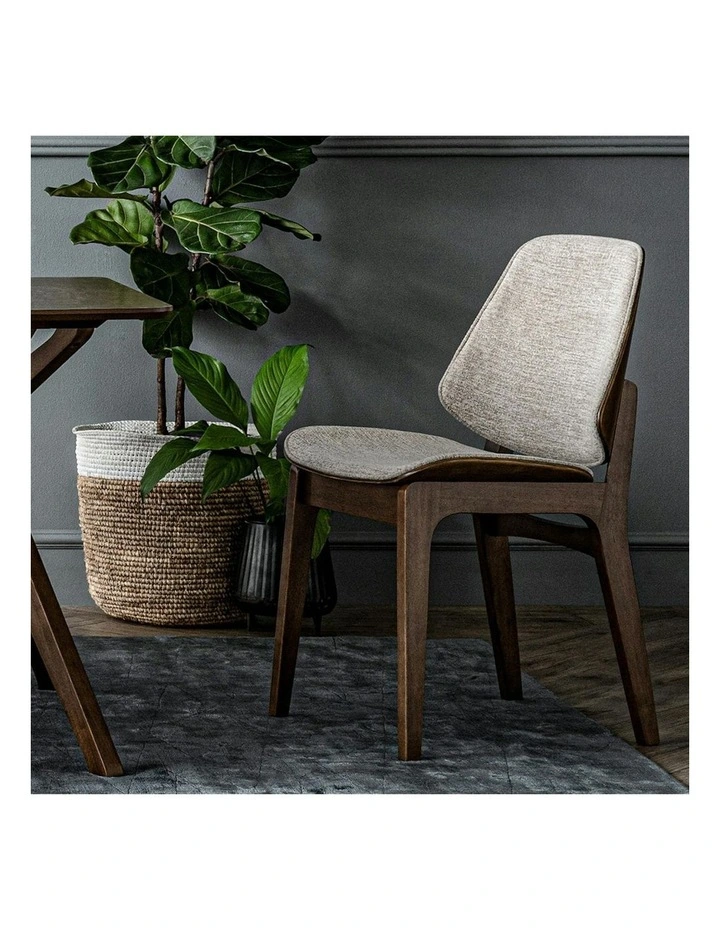 ERZA Dining Chair - Walnut & Grey image 2