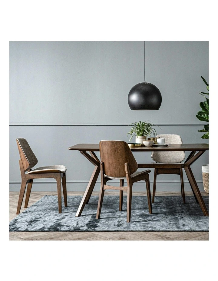 ERZA Dining Chair - Walnut & Grey image 3