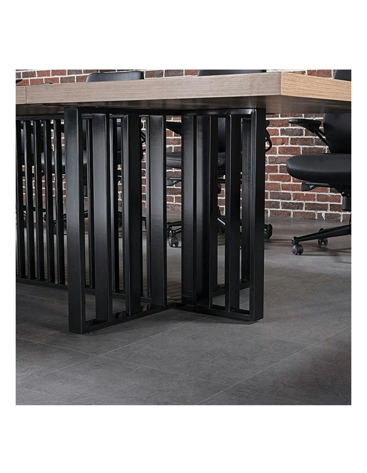 VIDAL Boardroom Table 3.6m x 1.2m - Warm Oak & Black image 4