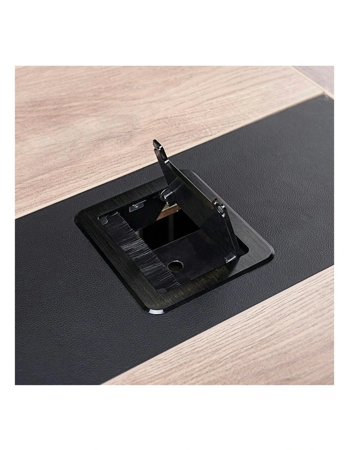 VIDAL Boardroom Table 3.6m x 1.2m - Warm Oak & Black image 6