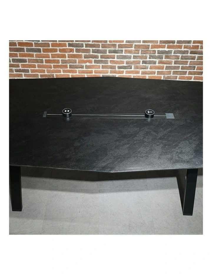 DOLAN Boardroom Meeting Table 2.4M - Black Concrete image 7