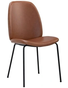 ADELIA Dining Chair - Tan & Black