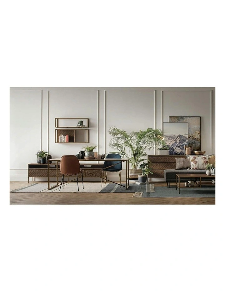 ADELIA Dining Chair - Tan & Black image 2