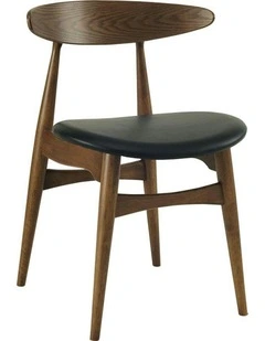 Tricia Dining Chair - Walnut   Black