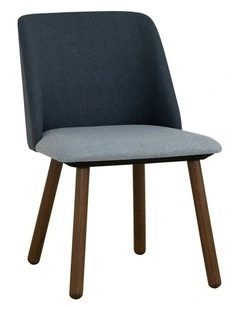 JOLLIN  Dining Chair - Walnut & Blue