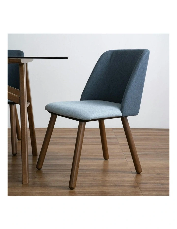 JOLLIN  Dining Chair - Walnut & Blue image 5
