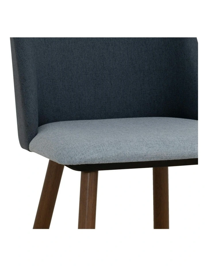 JOLLIN  Dining Chair - Walnut & Blue image 7
