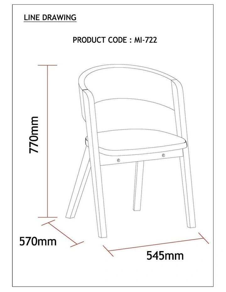 ALESSA Dining Chair - Blue image 3