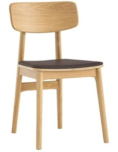 TACY Dining Chair - Oak & Mocha