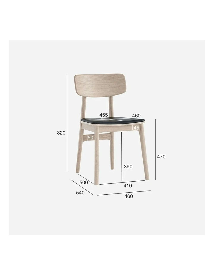 TACY Dining Chair - Oak & Mocha image 7