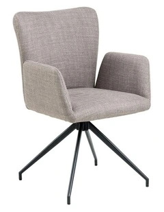 Laura Swivel Dining Chair - Grey & Black