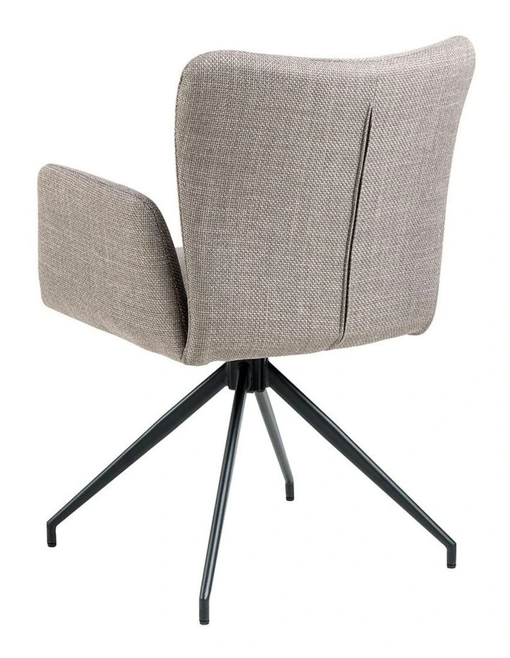 Laura Swivel Dining Chair - Grey & Black image 5
