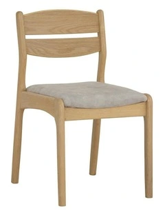 REVA Dining Chair - Oak & Beige